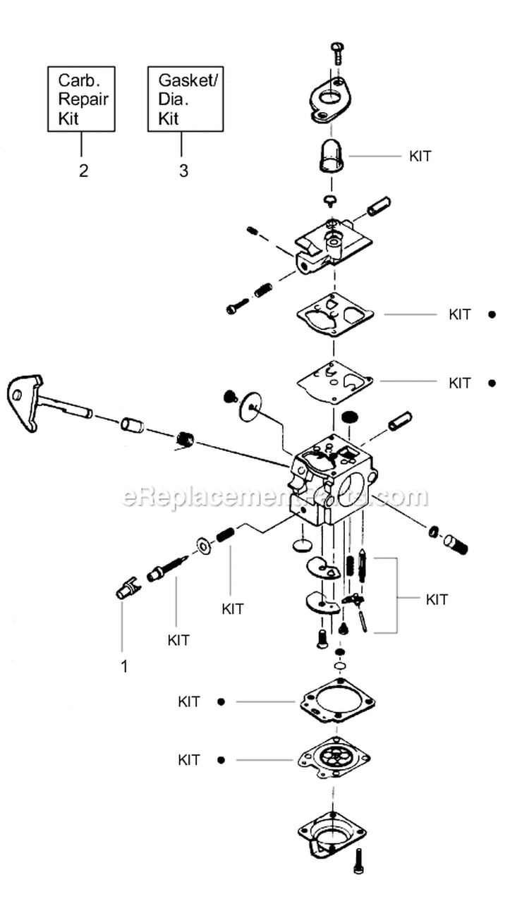 Page A Diagram and Parts List for TE500CXL Type 3 Weed Eater Trimmer